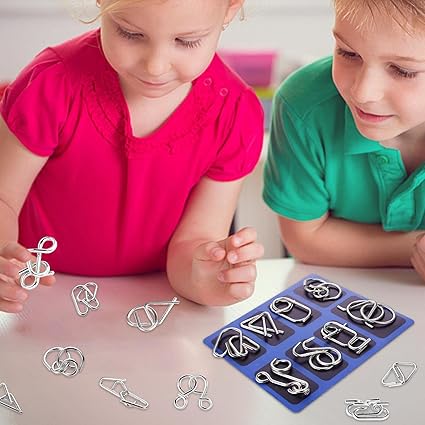 Woyuosn Metal Brain teaser Puzzles Ring Educational Toys Mivoza Deutschland