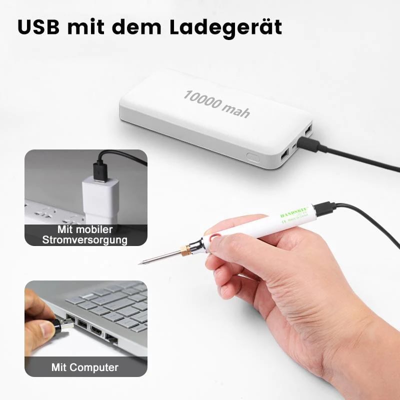 USB-Elektrischer Lötkolben – Tragbares Set mit Temperaturregelung Mivoza Deutschland