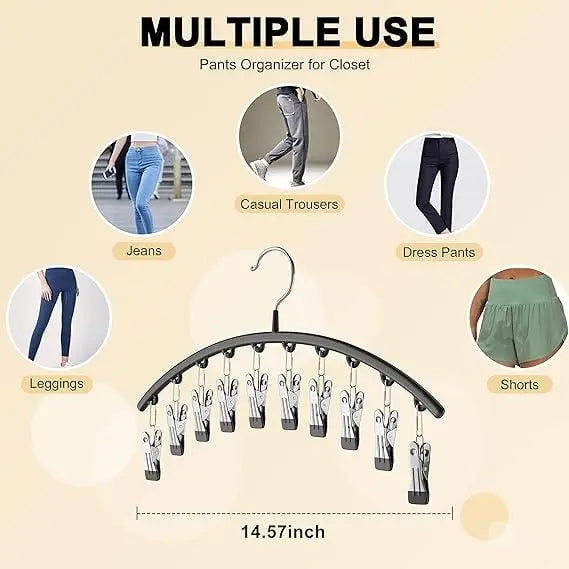 2er-Set Leggings-Organizer Kleiderbügel – mit 20 Clips für platzsparende Aufbewahrung! Mivoza Deutschland