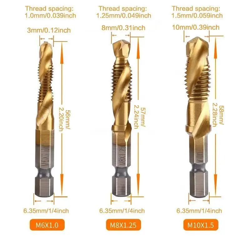 3-in-1 Spiralbohrer Set — Ideal zum Bohren, Schneiden & Entgraten Mivoza Deutschland