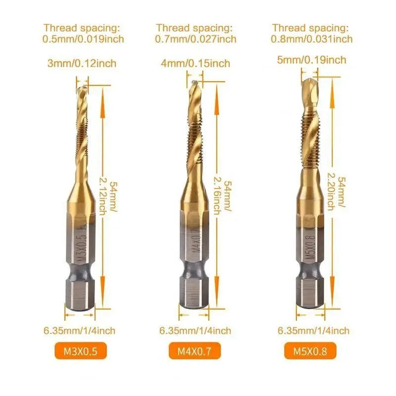 3-in-1 Spiralbohrer Set — Ideal zum Bohren, Schneiden & Entgraten Mivoza Deutschland