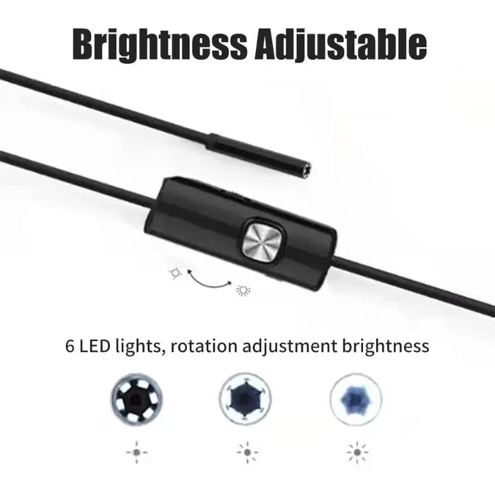 3-in-1 USB Endoskopkamera – Wasserdicht, Flexibel mit 6 Led-Leuchten Mivoza Deutschland