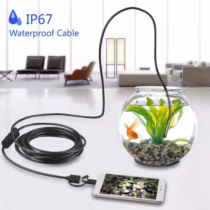 3-in-1 USB Endoskopkamera – Wasserdicht, Flexibel mit 6 Led-Leuchten Mivoza Deutschland
