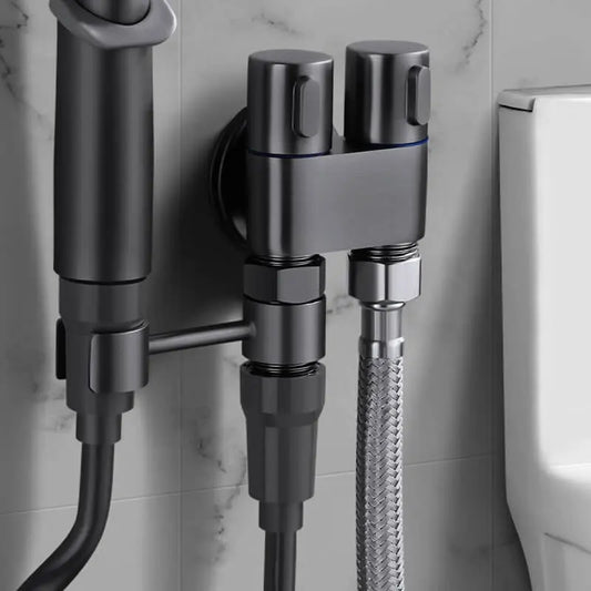Doppelsteuerventil aus Messing – Wasserzufuhr mit mattschwarzem Finish Mivoza Deutschland