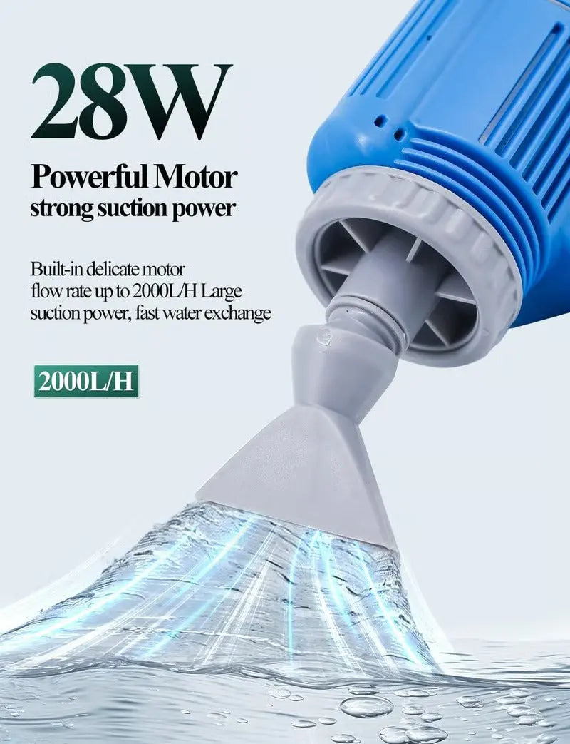 360GPH Aquarium-Kiesreiniger elektrisch — Wasserwechsel & Filter in einem Mivoza Deutschland