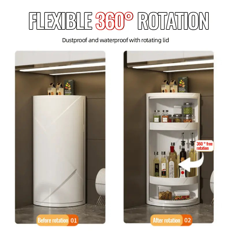 360° Drehbares Eckregal – Platzsparender Ordnungshelfer Mivoza Deutschland