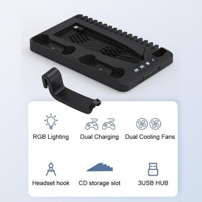 All-in-One-Kühl- und Ladestation für Dual-PS5-Controller