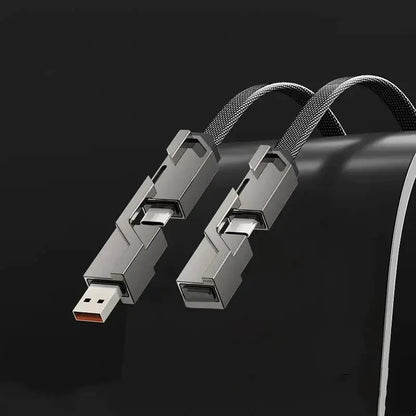 4-in-1 Mehrgeräte-Ladekabel — Schnellladung mit Anti-Verhedder-Design Mivoza Deutschland