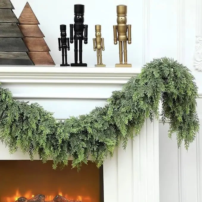 ⛄2025 Christmas Artificial Cypress Leaf Vine Wreath🎄 Mivoza Deutschland