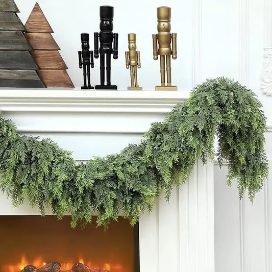 ⛄2025 Christmas Artificial Cypress Leaf Vine Wreath🎄 Mivoza Deutschland