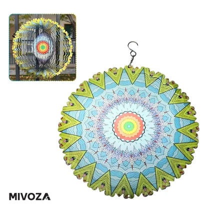 3D Buntes sich drehendes Wind-Mandala Mivoza Deutschland