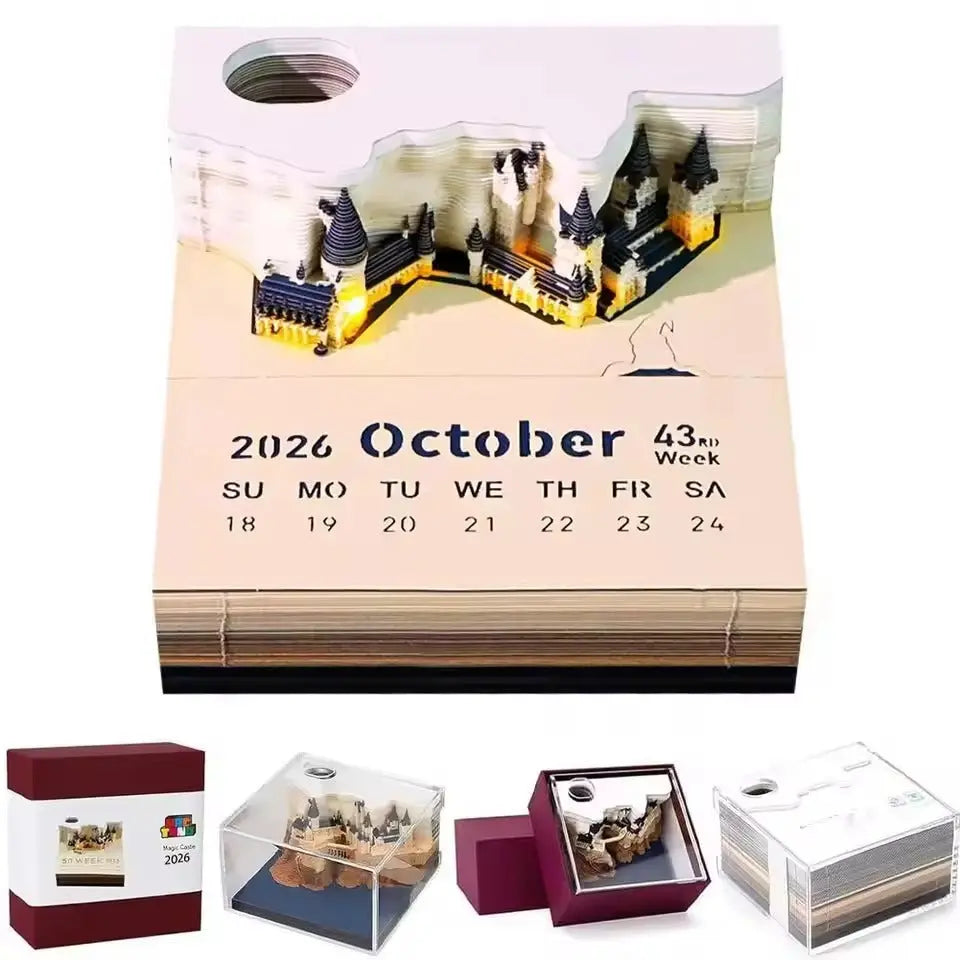 3D Hogwarts Schloss-Kalender – Magischer Advent mit sanftem Licht Mivoza Deutschland