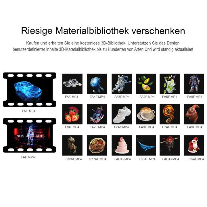 3D Holografischer LED-Display-Ventilator Mivoza Deutschland