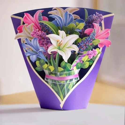 3D-Klappkarte Blumen — Für Jubiläen, Feste & spezielle Ereignisse Mivoza Deutschland
