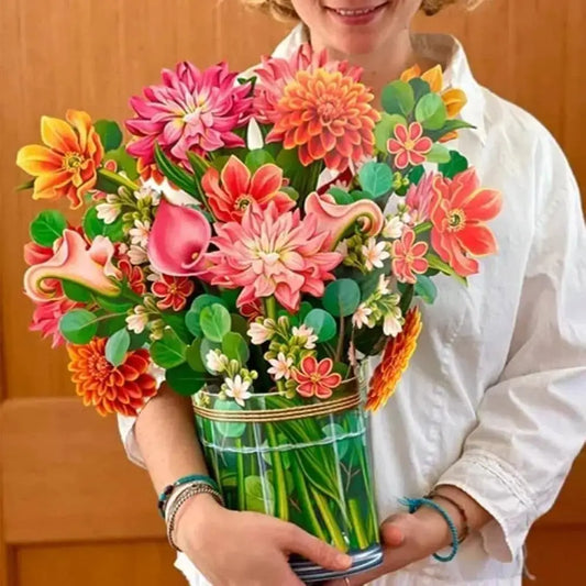 3D-Klappkarte Blumen — Für Jubiläen, Feste & spezielle Ereignisse Mivoza Deutschland