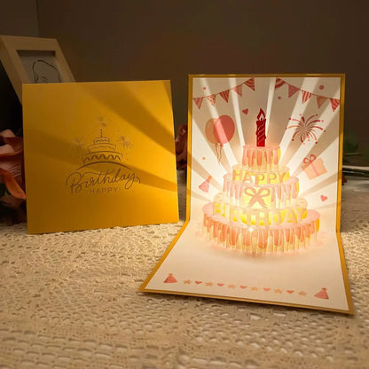 3D Pop-up Geburtstagskarte – handgemachte Grußkarte mit LED-Licht und Musik Mivoza Deutschland