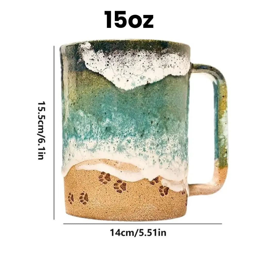 3D-Tasse in Form einer Pfote mit Küstenlinie Mivoza Deutschland
