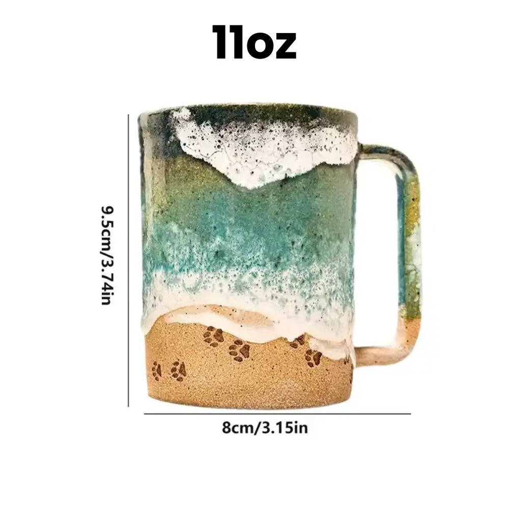 3D-Tasse in Form einer Pfote mit Küstenlinie Mivoza Deutschland