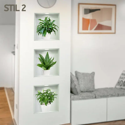 3D selbstklebende Pflanzenaufkleber-Set Mivoza Deutschland