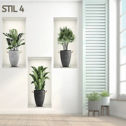 3D selbstklebende Pflanzenaufkleber-Set Mivoza Deutschland