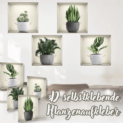 3D selbstklebende Pflanzenaufkleber-Set Mivoza Deutschland