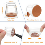 Möbelbein-Schoner mit Filzpads – Verhindert Bodenkratzer