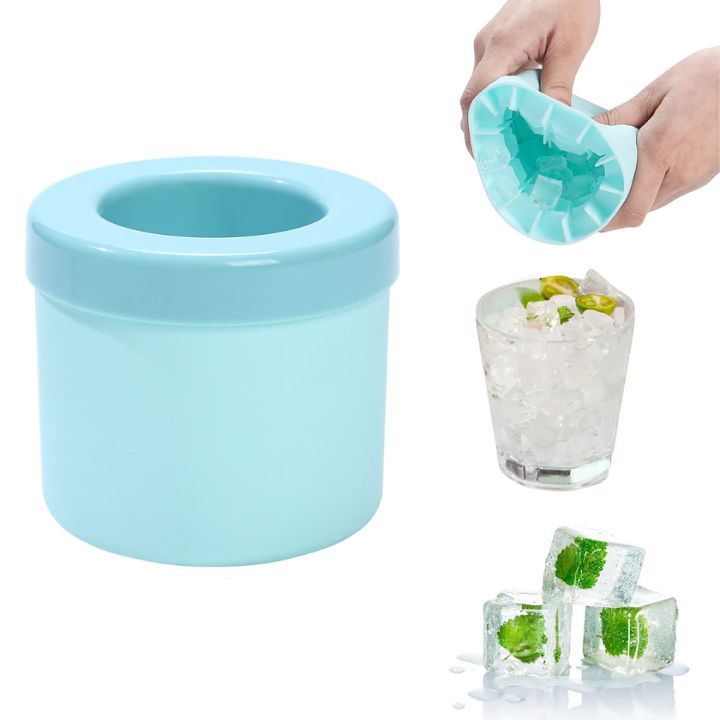 1+1 Gratis | Zylinderförmige Eiswürfelform aus Silikon  – 60 Miniwürfel für Getränke Mivoza Deutschland