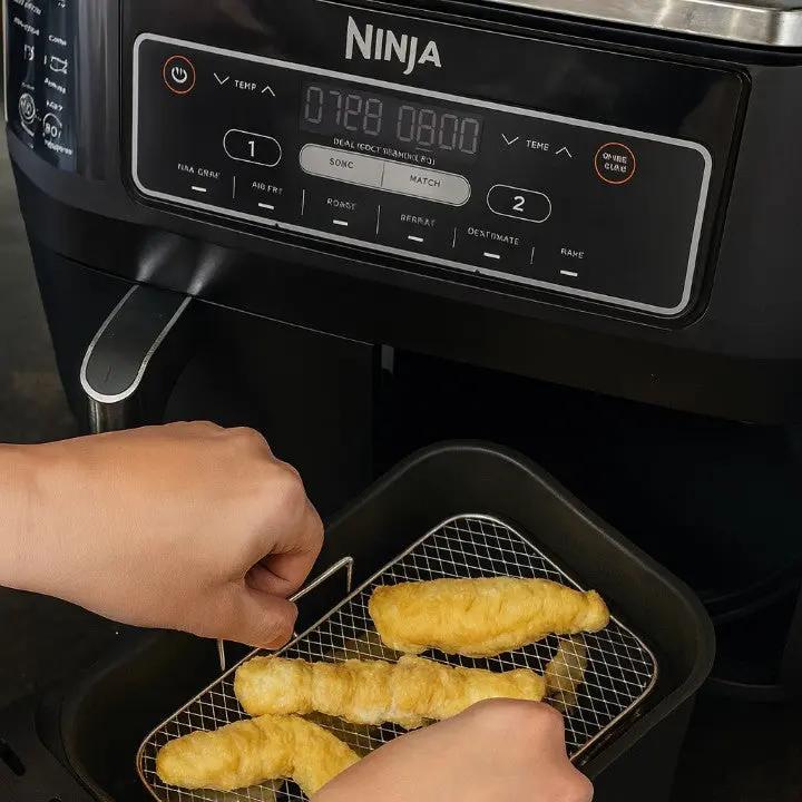 3‑Etagen Edelstahl Airfryer-Rack – Mehr Platz, Gleichmäßig Garen, Ohne Umdrehen! Mivoza Deutschland