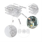 3‑Etagen Edelstahl Airfryer-Rack – Mehr Platz, Gleichmäßig Garen, Ohne Umdrehen! Mivoza Deutschland