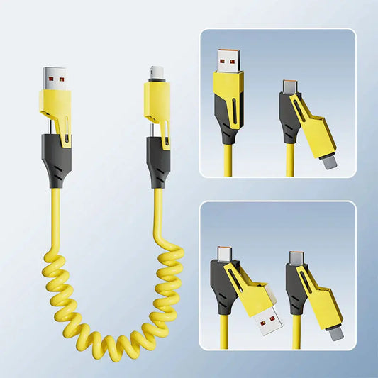 4-in-1 Federziehbares Ladekabel für ultraschnelles Laden Mivoza Deutschland