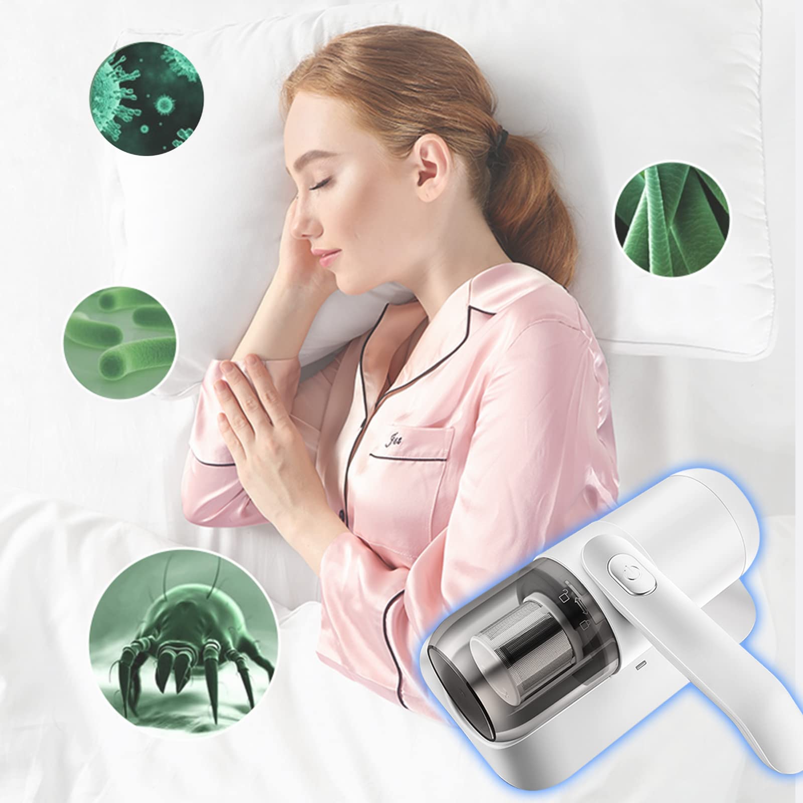 Handstaubsauger für Textilien – Entfernt Milben aus Bett & Sofa