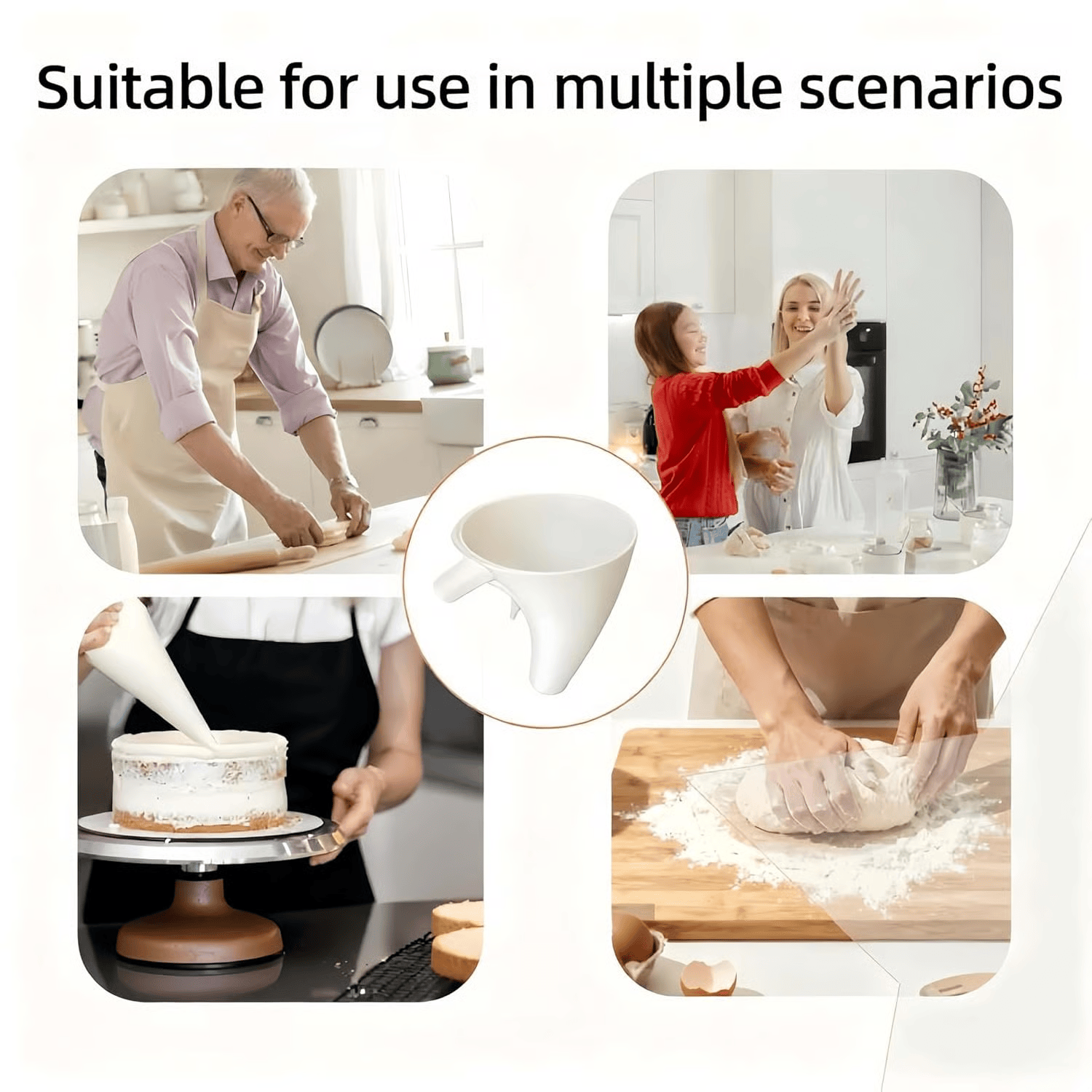 Mehl-Trichter für Küchenmaschine – Kein Verschütten mehr