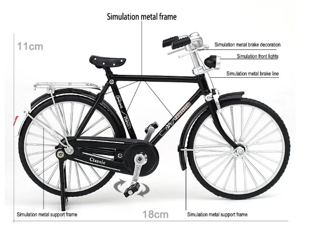 Retro-Fahrradmodell 1:8 Maßstab