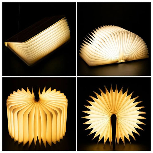 Faltbare kabellose LED-Holzlampe – 3 Lichtfarben, modern und stilvoll Mivoza Deutschland