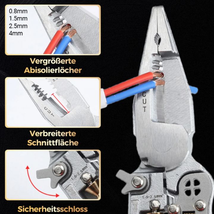 8-in-1 Abisolierzange mit Spannungsprüfer Mivoza Deutschland
