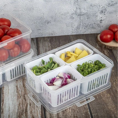 Kühlschrank-Aufbewahrungsbox – 4-in-1 Organizer für Lebensmittel Mivoza Deutschland