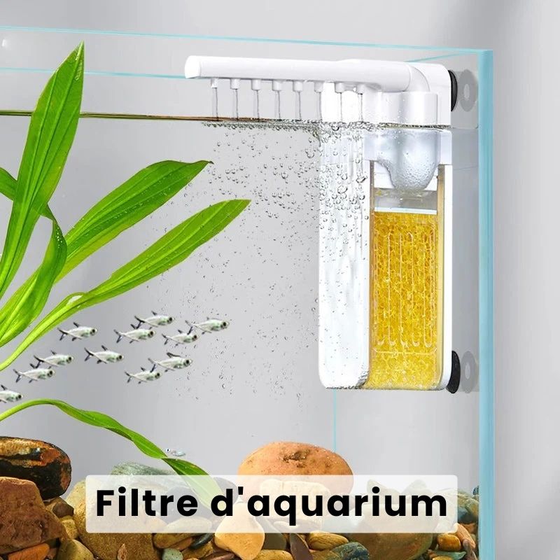 Geräuschloser Mini-Aquarienfilter mit einstellbarem Wasserdurchfluss