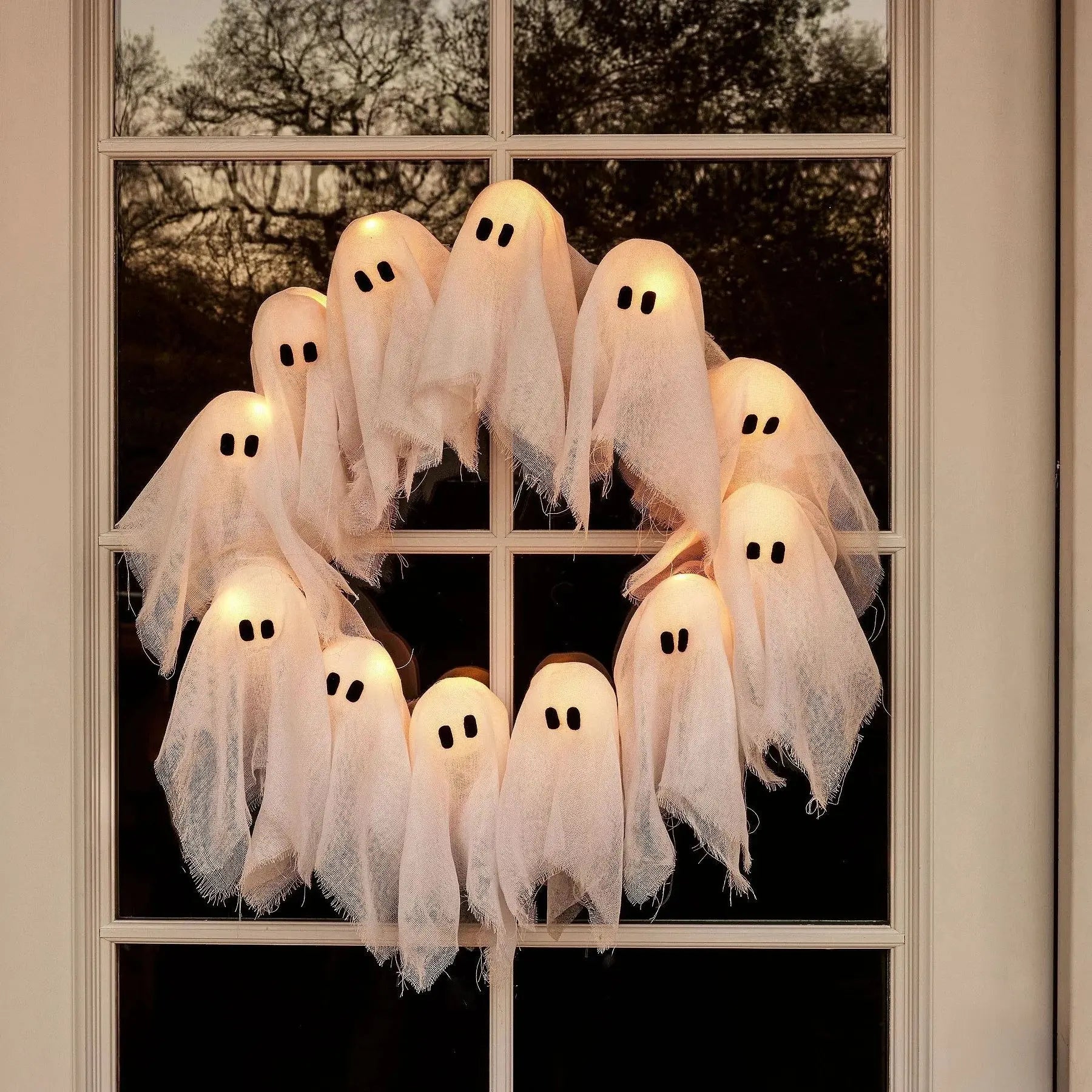 Lit Ghosts Wreath Mivoza Deutschland