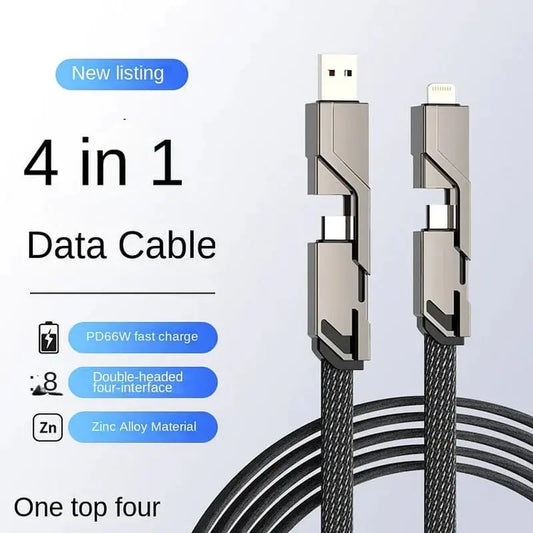 4-in-1 Mehrgeräte-Ladekabel — Schnellladung mit Anti-Verhedder-Design Mivoza Deutschland