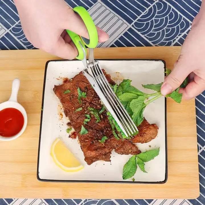 5-Klingen-Küchenschere aus Edelstahl Salatschere Mivoza Deutschland