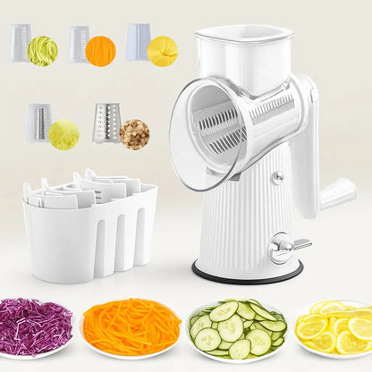 5-in-1 Dreh-Mandoline Schneidegerät für knusprige, gesunde Gemüsesnacks Mivoza Deutschland