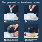 Elektrischer Mini-Zerkleinerer – Schnelle Zubereitung in Sekunden