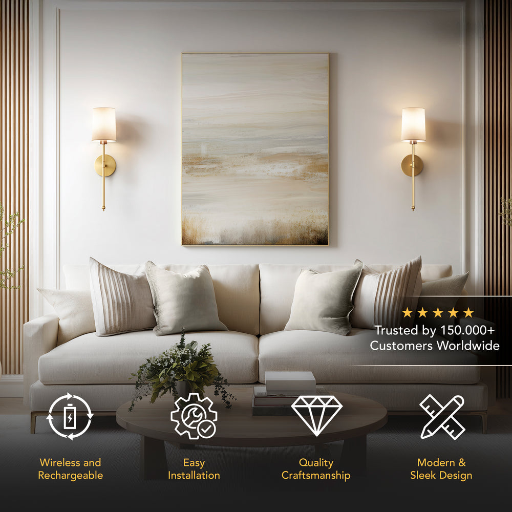 Kabellose Wandlampe mit Fernbedienung – Ohne Bohren