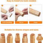 Möbelbein-Schoner mit Filzpads – Verhindert Bodenkratzer