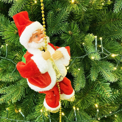 Animierte Kletter-Weihnachtsmann-Dekoration | Musikalische Weihnachtsfigur Mivoza Deutschland