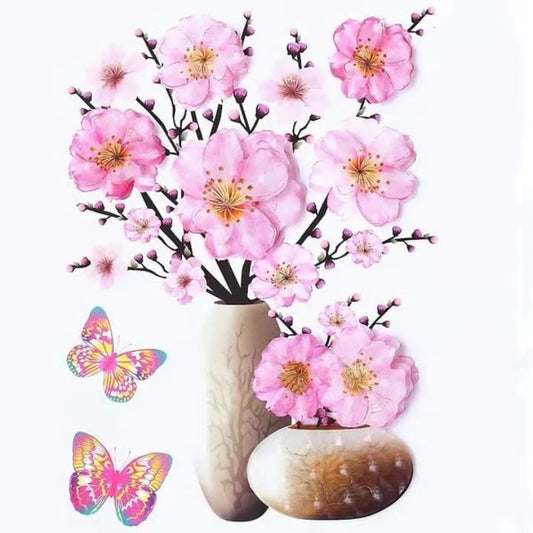 1+1 Gratis | 3D-Vasen-Wandsticker – Abnehmbare Blumendeko Mivoza Deutschland