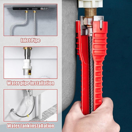8-in-1 Waschbecken-Schlüssel | Unverzichtbares Sanitär-Werkzeug Mivoza Deutschland