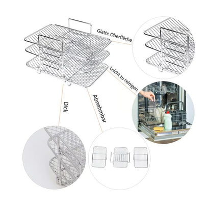 3-Etagen-Edelstahl-Luftfritiergestell