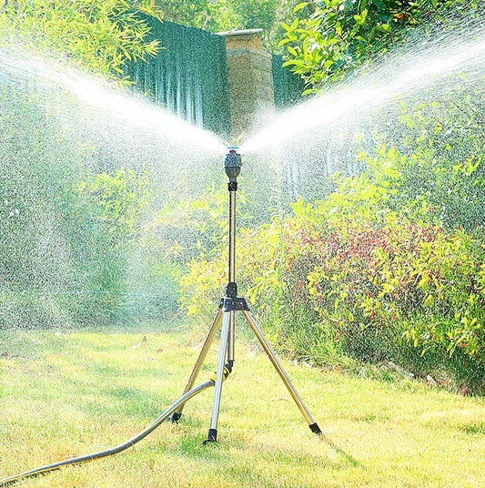 Rotierendes Dreibein-Sprinkler-Set mit Gratis-Gewindeverbinder Mivoza Deutschland