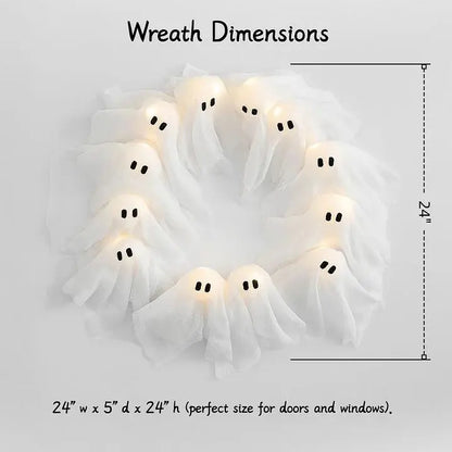 Lit Ghosts Wreath Mivoza Deutschland